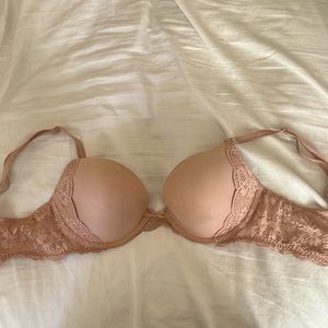 Nude lace Victoria’s Secret push up bra size 32D